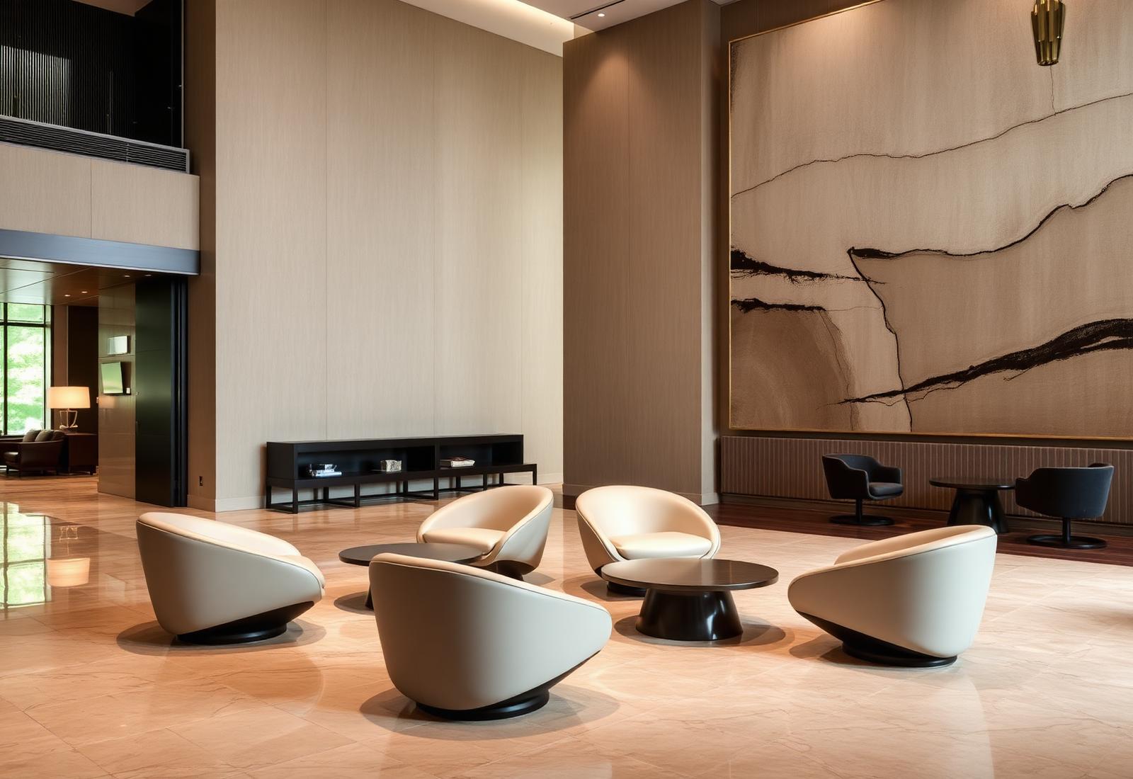 Boutique hotel lobby
